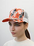 Бейсболка DJINNS арт. HFT Cap IOI Modern Classics (оранжевый / белый)